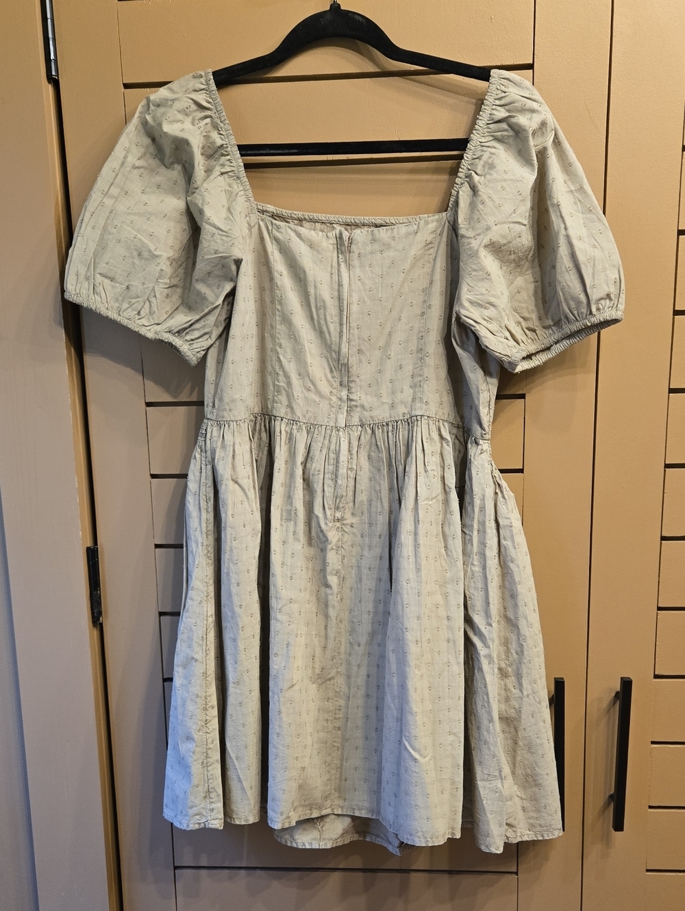 Disturbia Caustic Cotton Frill Mini Dress Size 8 (sage green) - Picture 9 of 9